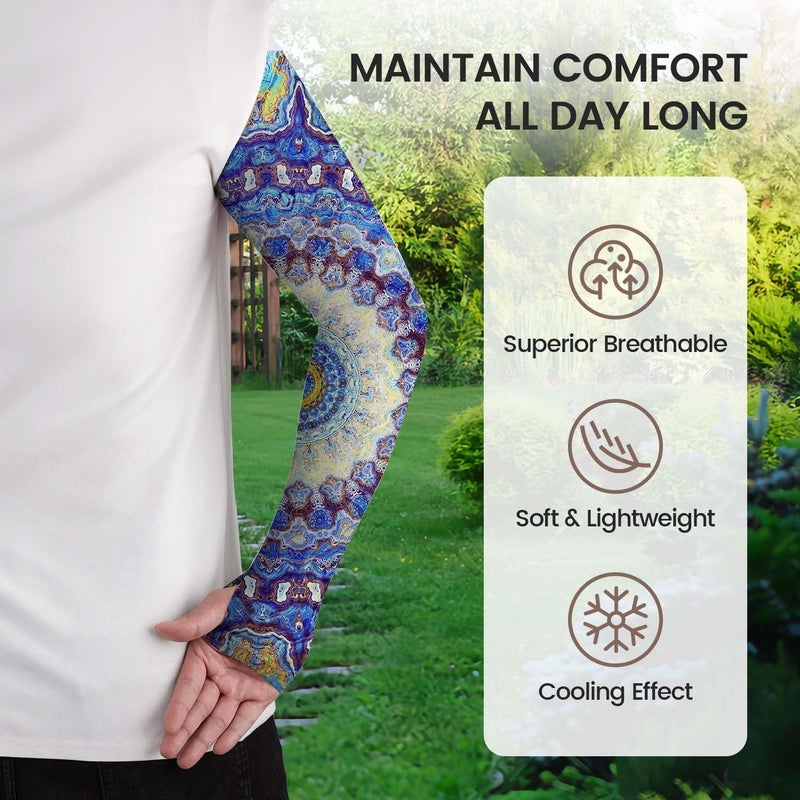 YPHCDO Store Gardening Sleeves Farm Sun Protection Arm Cooling Sleeves Thorn Proof Garden for Women Men with Thumb Hole - Image 2